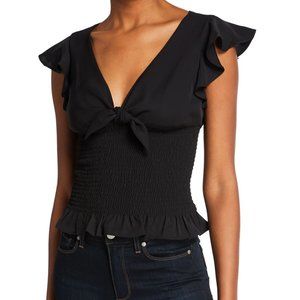 Amanda Uprichard Ember Smocked Top